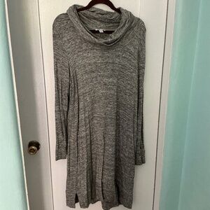 Women’s Heather Gray Cowl Neck Dress, Size XXL